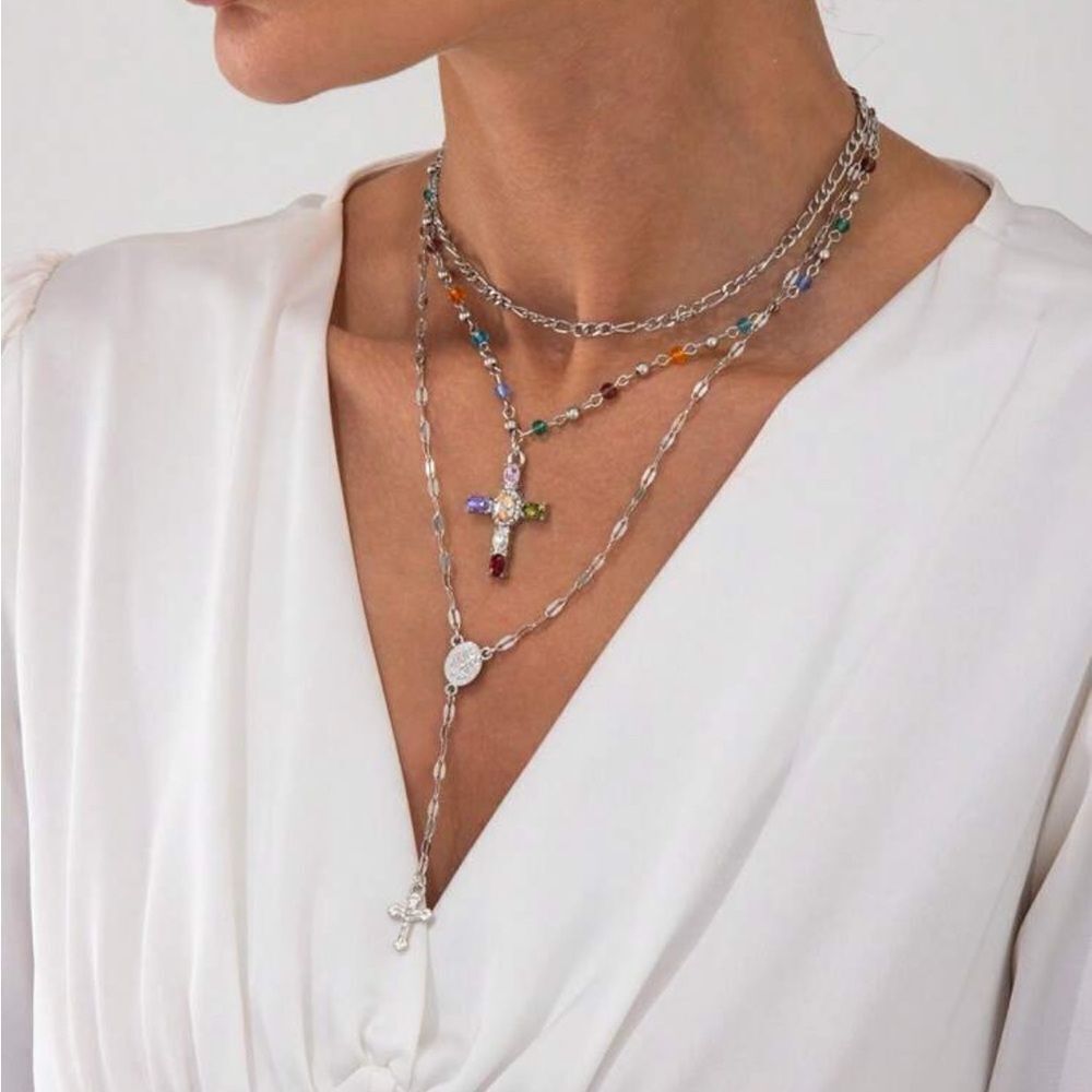 Cross LayeredβNecklace SetβS1027